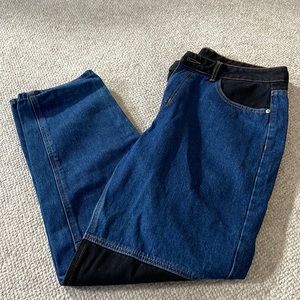 Shein High-Waisted Colorblock Tapered Jeans Size L